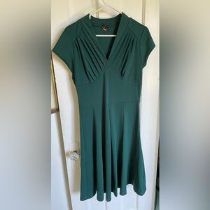 Vintage style emerald green dress